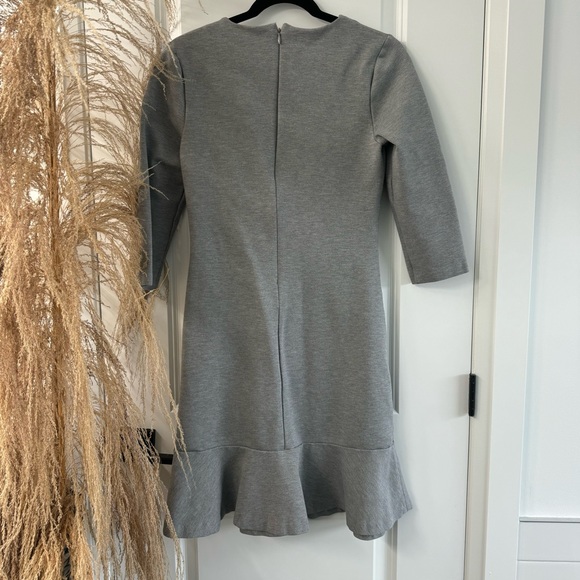 banana republic grey ponte flounce dress - Picture 7 of 7